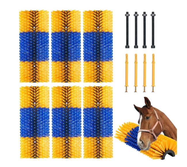 Gyvūnų draskymo šepetys arkliams, 6 vnt., 51 cm0