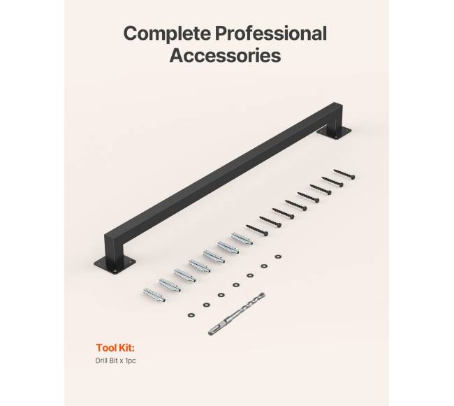 Sieninis turėklas juodas, 910 mm5