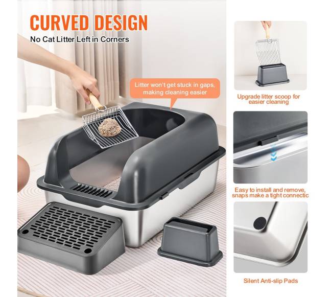 Gilus 15 cm kačių tualetas su filtru2