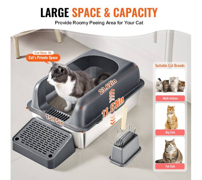 Gilus 15 cm kačių tualetas su filtru4