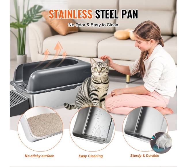 Gilus 15 cm kačių tualetas su filtru5