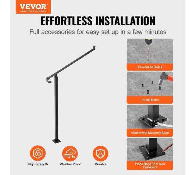 40 mm kalto geležies turėklai laipteliams1