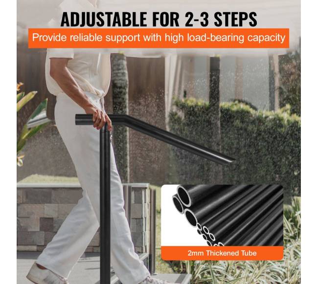 juodas plieninis turėklas 1-3 laipteliams3