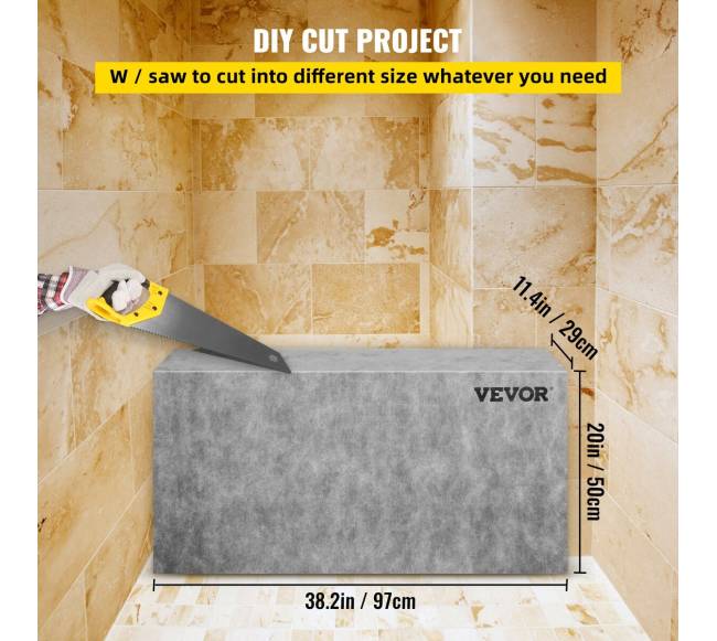 Plytelėmis dengiamas dušo suoliukas kampuose, 200 kg3