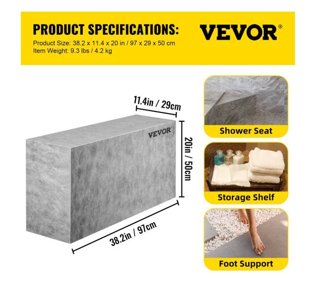 Plytelėmis dengiamas dušo suoliukas kampuose, 200 kg6