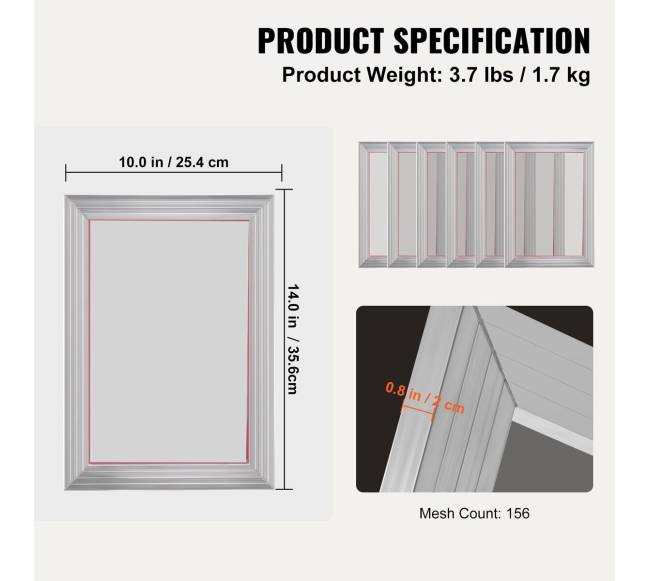 Šilkografijos rinkinys su 6 rėmais6