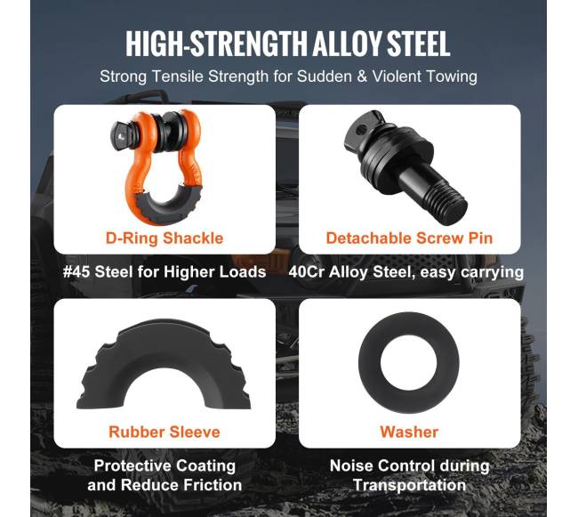 2 vienetai 34" D žiedo grandiklis su 78" sraigtiniu kaiščiu2