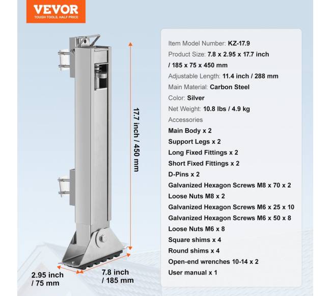 kopėčių lygintuvas, reguliuojamas 28,8 cm6
