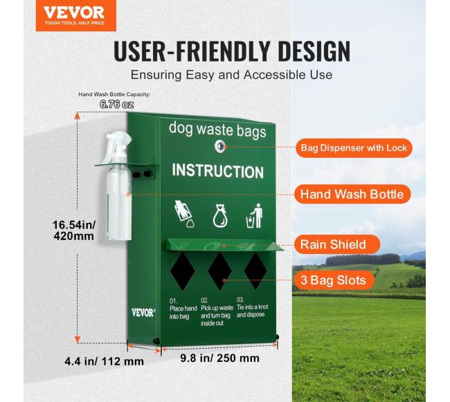 Šunų maišelių stotelė su 600 maišelių1