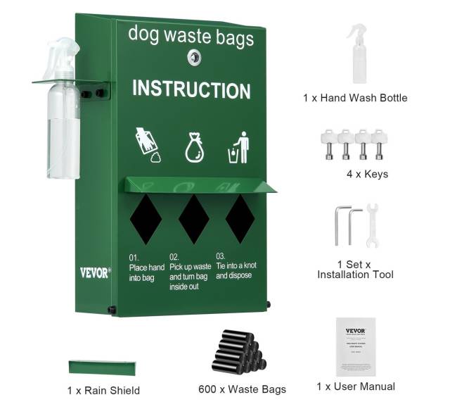 Šunų maišelių stotelė su 600 maišelių8