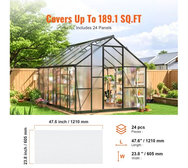 24 vnt. polikarbonato šiltnamio plokščių5