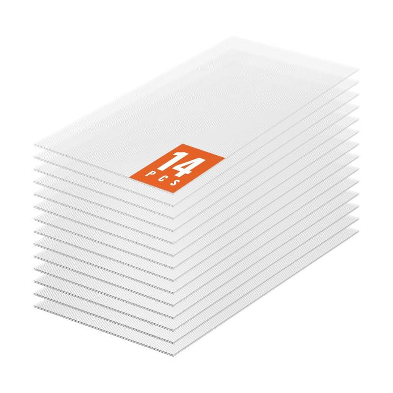 14 dalių polikarbonatinės šiltnamio plokštės 1210 x 605 mm0