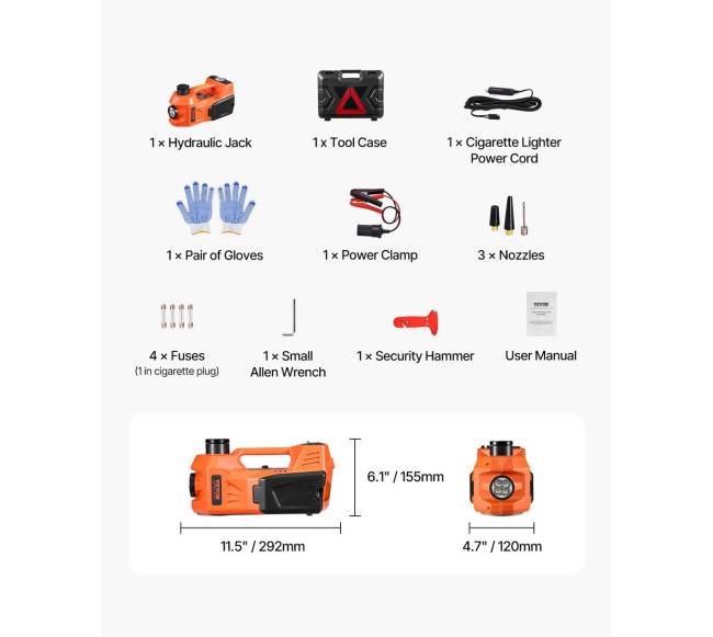 Reguliuojamas elektrinis automobilio domkratas 5 tonos6