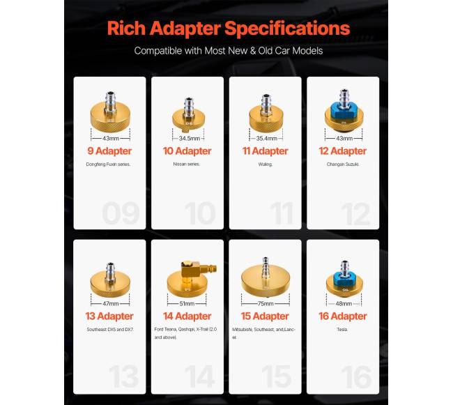 220V elektrinis stabdžių skysčio adapterio rinkinys4