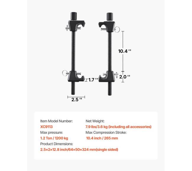 Statramsčio spyruoklės suspaudimo įrankis, 2 vnt.6