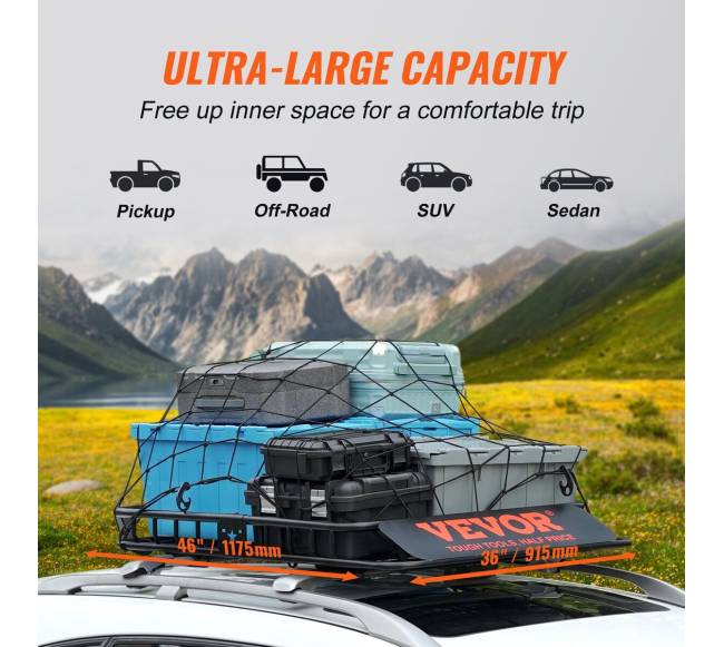 Stogo bagažinės krepšys 117,5 x 91,5 x 11,4 cm3