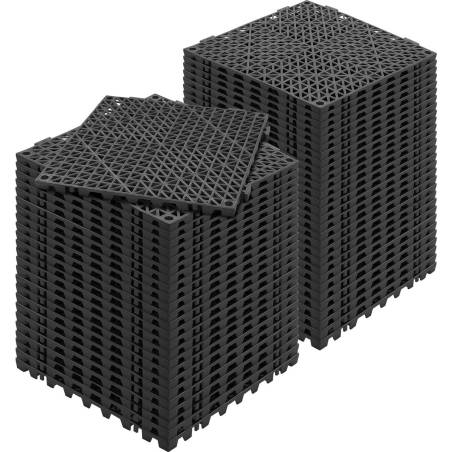 Modulinės jungiamosios grindys, 55 vnt. juoda0