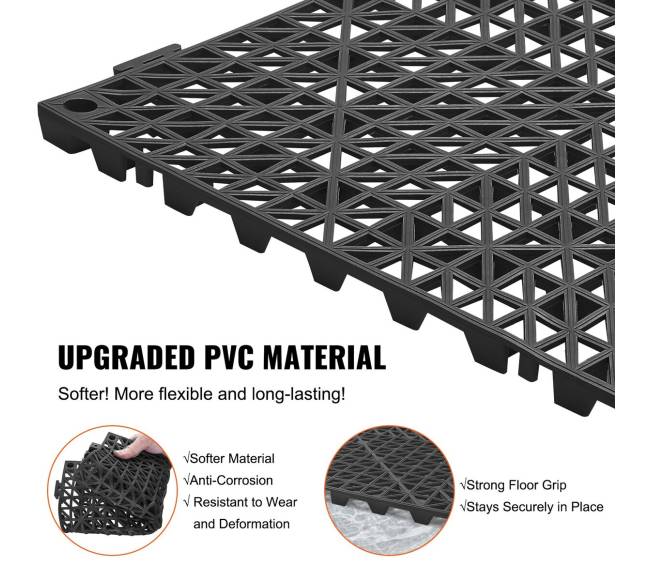 Modulinės jungiamosios grindys, 55 vnt. juoda2