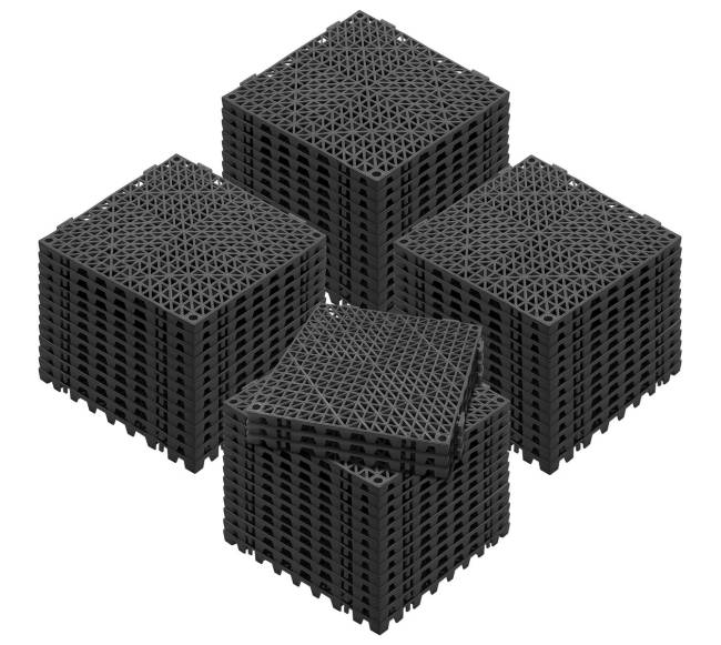 Modulinės jungiamosios grindys, 55 vnt. juoda8