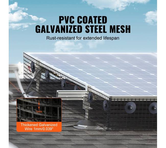 3048 cm saulės baterijų apsauga nuo paukščių2