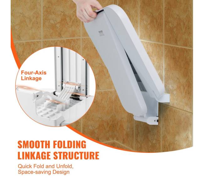 Sulankstoma ABS dušo sėdynė 40x42 cm3