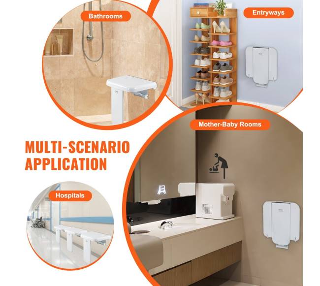 Sulankstoma ABS dušo sėdynė 40x42 cm5