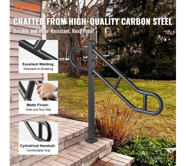 Lauko laiptų turėklas 1-3 žingsniams1