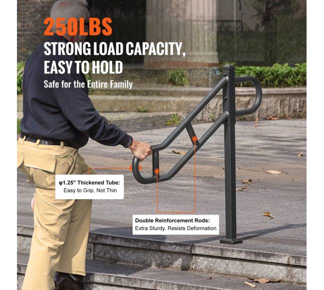 Lauko laiptų turėklas 1-3 žingsniams2