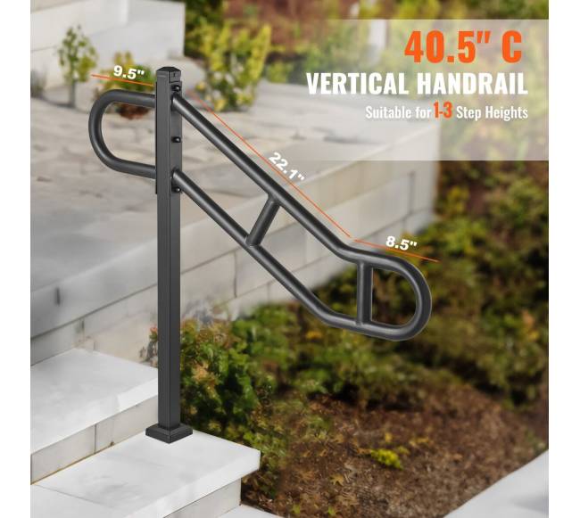 Lauko laiptų turėklas 1-3 žingsniams3