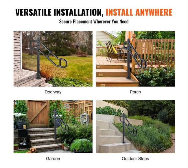 Lauko laiptų turėklas 1-3 žingsniams5