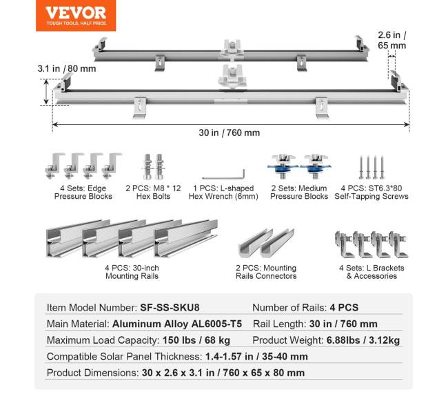 Saulės baterijų tvirtinimo laikikliai stogams6