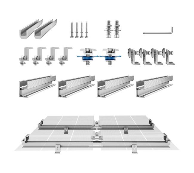 Saulės baterijų tvirtinimo laikikliai stogams8