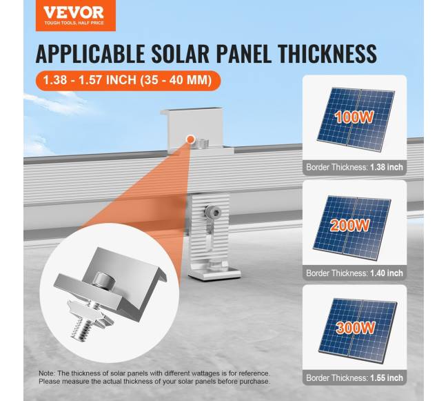Saulės panelių tvirtinimo laikikliai stogams1