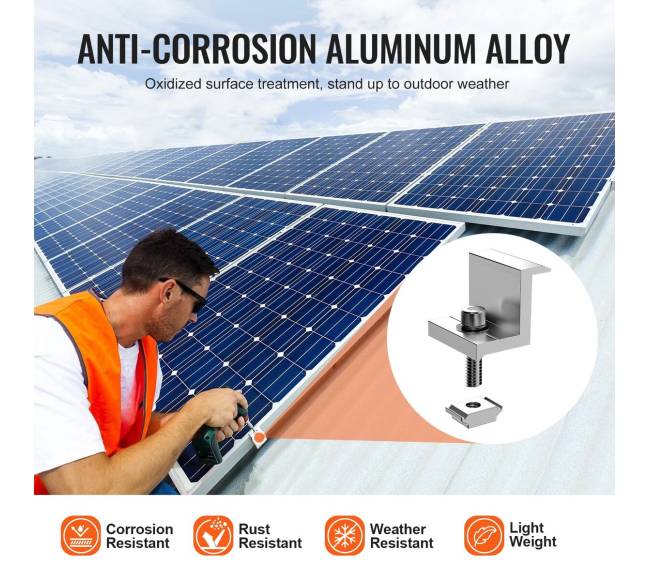 Saulės panelių tvirtinimo laikikliai stogams2