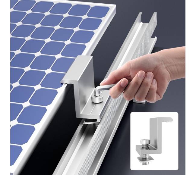 Saulės panelių tvirtinimo laikikliai stogams7