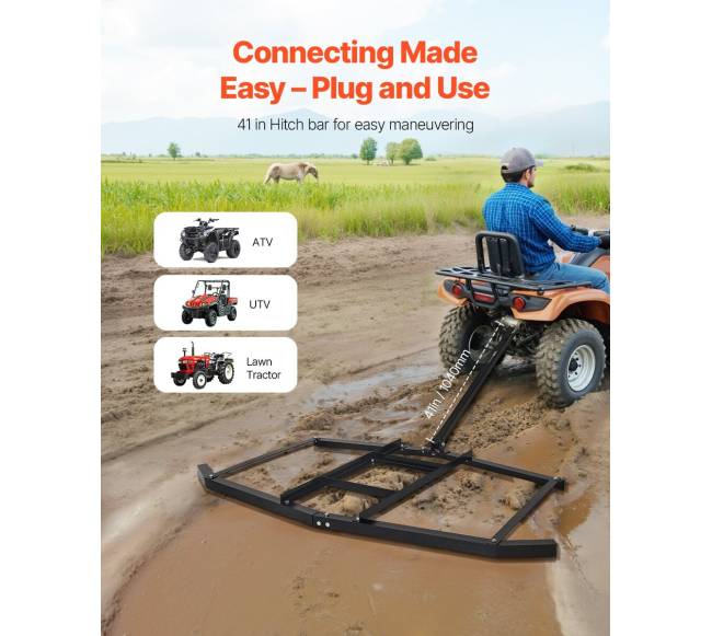 74 colių plieninė vilktinė akėčios ATV UTV2