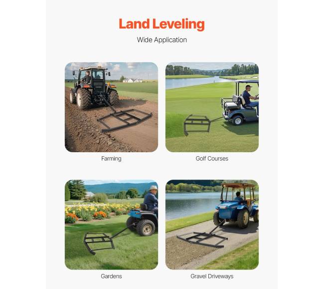 74 colių plieninė vilktinė akėčios ATV UTV5