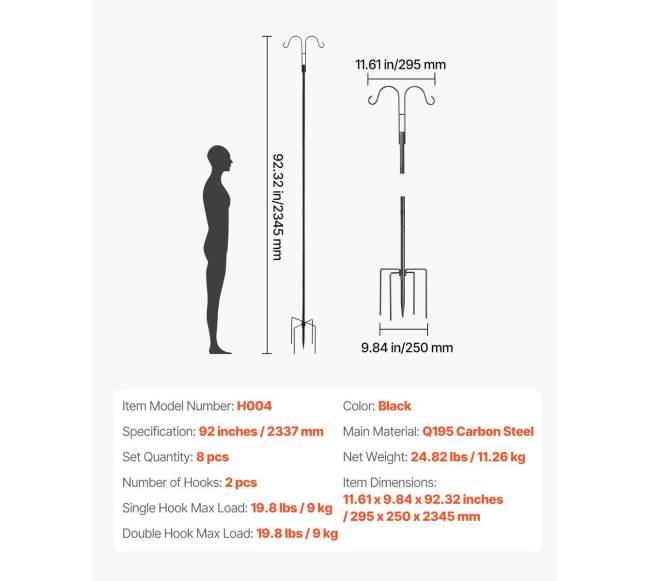 Dvigubas piemens kablys 8 vnt 2345mm6