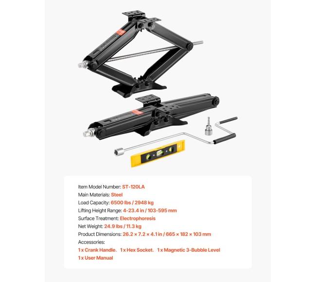 RV žirklinės atramos 2948 kg dviem rinkiniais6