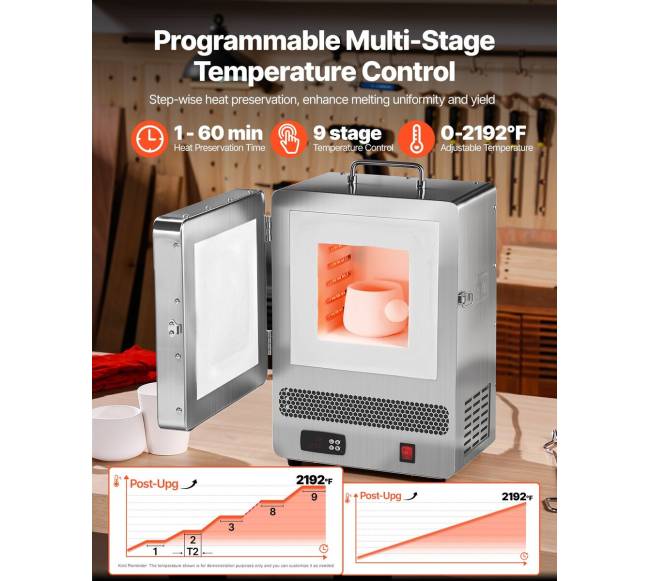 Stalviršio krosnis lydyti iki 1200C1