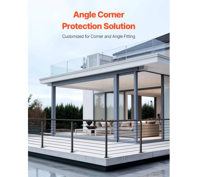 Vevro kabelinė turėklo kolona 91x5x5 cm su L formos angomis1