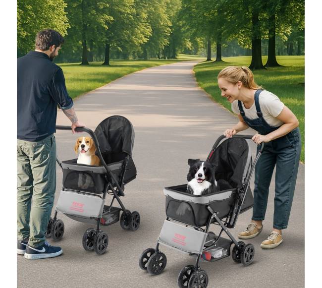 Sulankstomas augintinio vežimėlis su keturiais ratais7