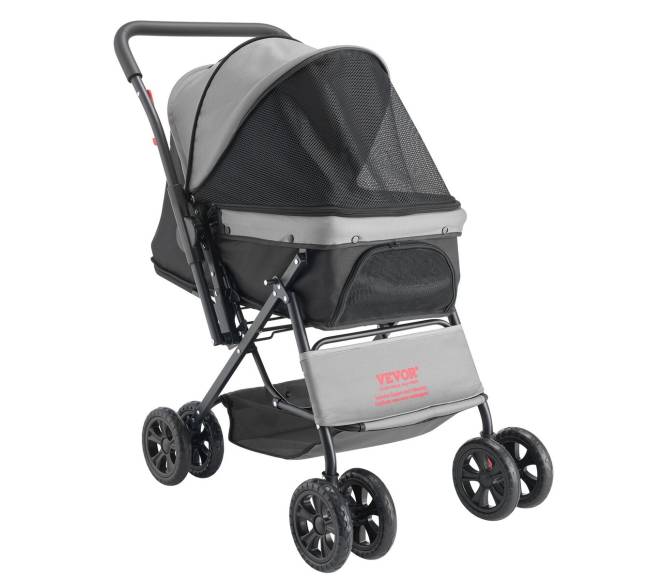 Sulankstomas augintinio vežimėlis su keturiais ratais8