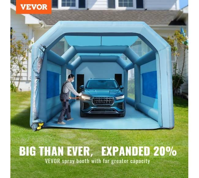 Pripučiama dažymo palapinė su filtru 7x4x2.75 m1