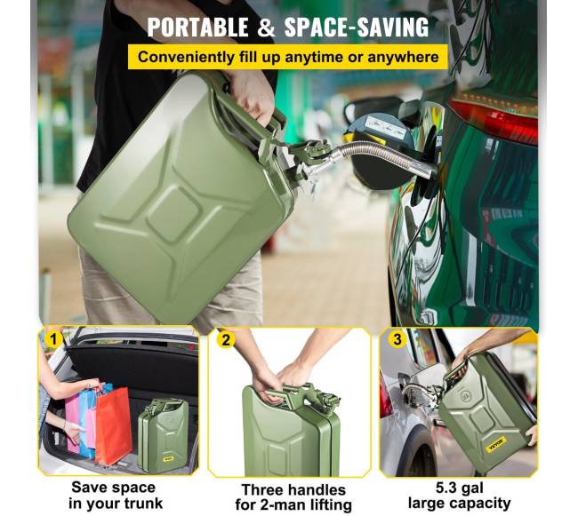 Jerrikano kanistras 20 L su lanksčiu snapu5