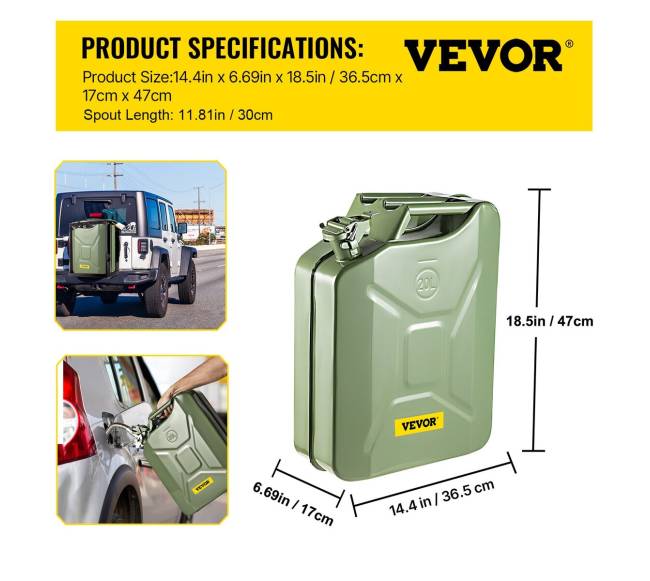 Jerrikano kanistras 20 L su lanksčiu snapu6