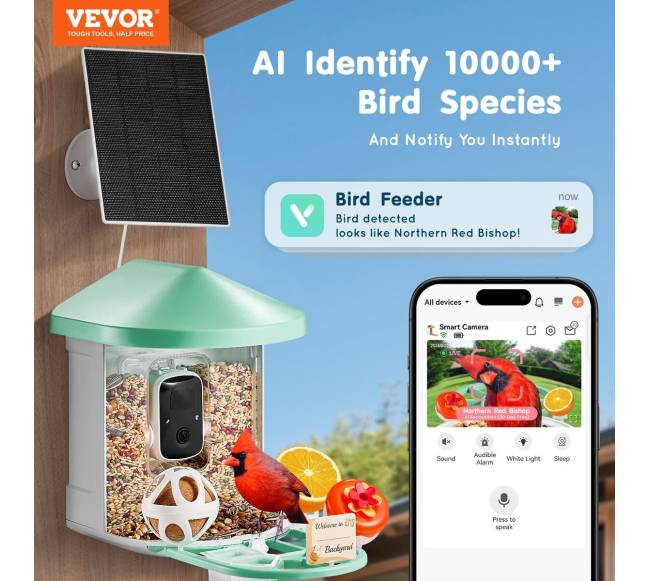 Išmanusis paukščių lesyklėlė su kamera1