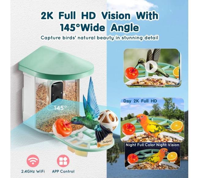 Išmanusis paukščių lesyklėlė su kamera3