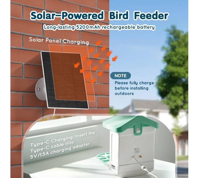 Išmanusis paukščių lesyklėlė su kamera4