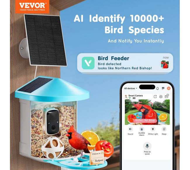 Išmanus paukščių lesykla su kamera ir AI1